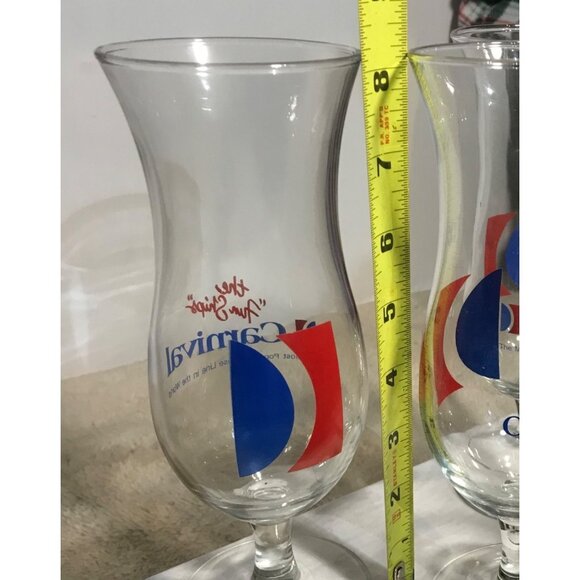 Carnival Cruise Glasses Hurricane Fun Ships Set Of 3 Souvenir Logo Glassware - Picture 7 of 8